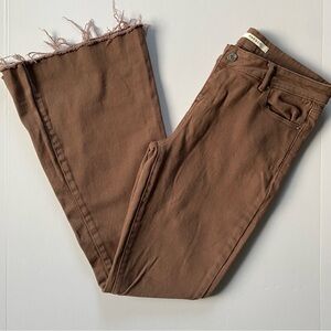 Pacsun Stretch Low Rise Flare Jeans Size 28 6 Brown Denim Pants Y2K Women’s EUC